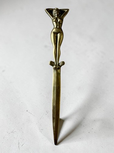 Solid brass art deco letter - art,