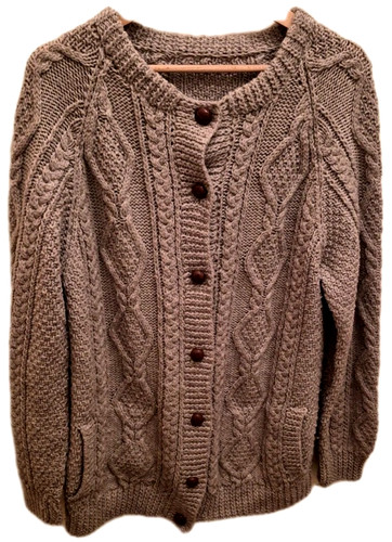Hand knitted aran cable knit - hand,