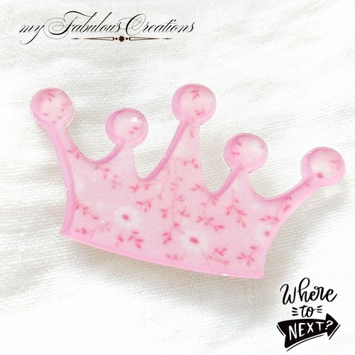 Pink acrylic crown - pink, princess