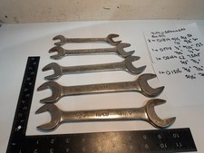 Vintage 5 Tipco open ended spanner 5/8" to 5/16" ex Rolls Royce quality tools