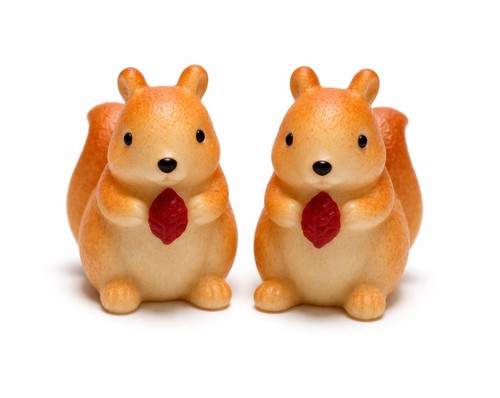 Mini squirrel figurines 2set - squirrel,