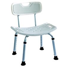 Lightweight aluminium Deluxe shower stool / bath seat chair & backrest EX DEMO
