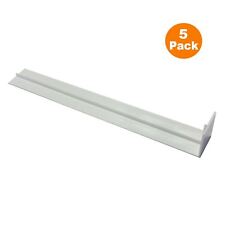 5 x UPVC Plastic Fascia Board Straight Butt Joints White 300mm Square Edge