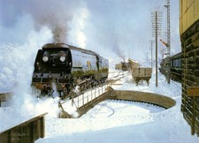 Steam Trains & Railways  locomotive 34006 "Bude" at Oakhampton Hardback Print