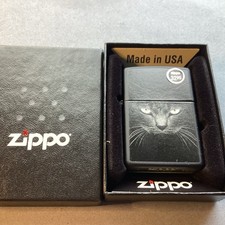Zippo 79158 Black Cat Face