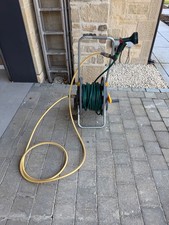 Hozelock Cart Reel with 50m Non-Hozelock Hose and  Various Fittings