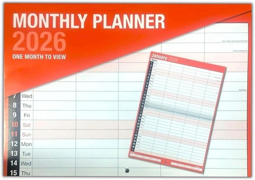 2026 monthly wall planner - planner,