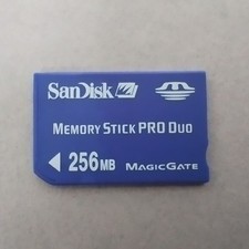 256MB Sandisk Memory Stick Pro Duo Sony PSP Memory Card - Genuine Blue
