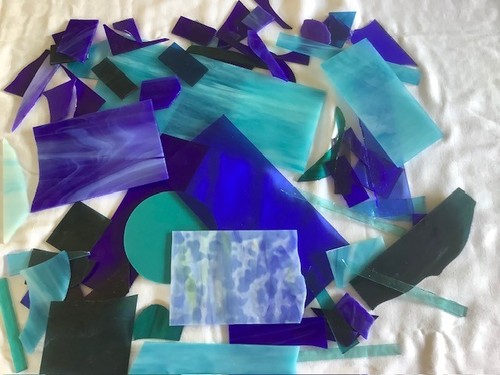 Stained glass mixture - glass, of