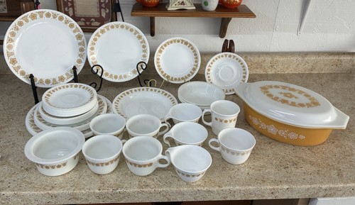 43pc pyrex corelle - 43pc,
