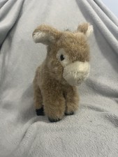 RARE Vintage Donkey Plush Toy Realistic Christmas Small