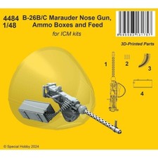 1:48 B-26B/C Marauder Nose Gun, Ammo Boxes and Feed ICM 4484 CMK Kits