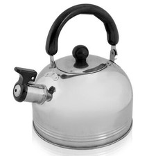 2 Litre Small Light Weight Aluminium Whistling Camping Kettle Teapot Assorted
