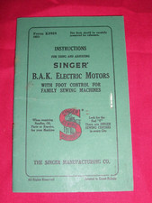 ORIGINAL SINGER BAK SEWING