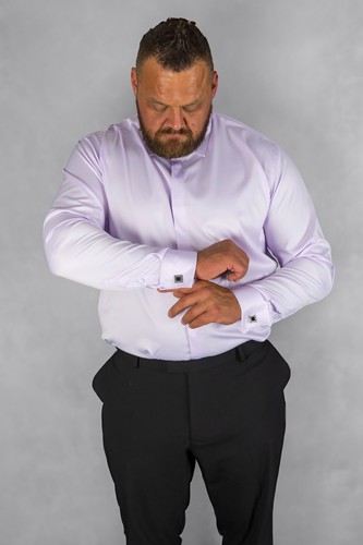 Mens lilac cufflink shirt - mens,