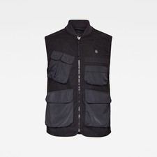 G-STAR RAW UTILITY VEST COMPACT BITT CANVAS Mazarine Blue M