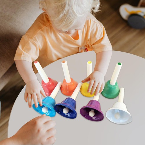 8pcs hand bells set - set, colorful