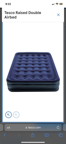 Tesco raised double airbed - tesco,