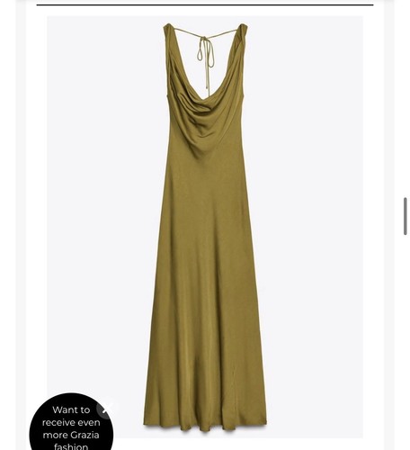 Zara olive green open back - open,