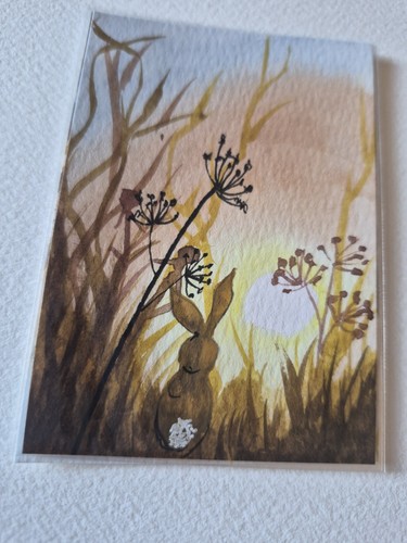 Aceo original watercolour - aceo,