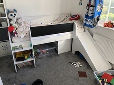 Single White Low Cabin Bed