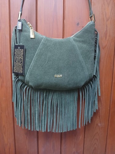 Biba khaki green - biba, suede