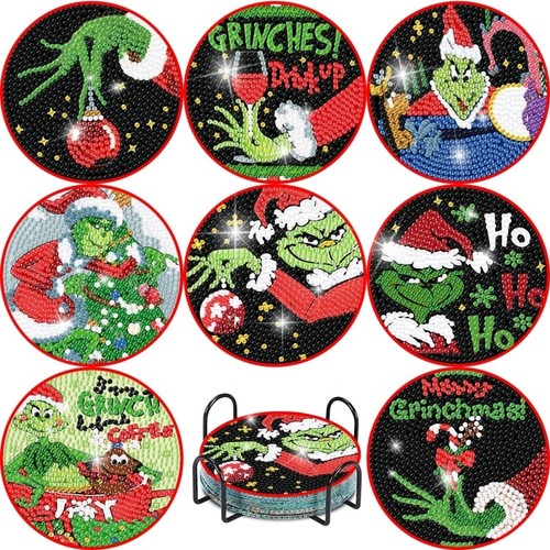 8pcs christmas diamond - 5d,
