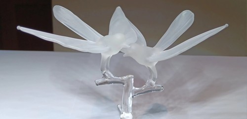 Vintage frosted glass figurine - vintage,