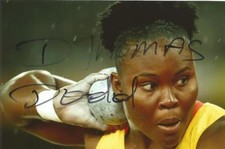 ATHLETICS: DANNIEL THOMAS-DODD SIGNED 6x4 LONDON 2017 ACTION PHOTO+COA *JAMAICA*