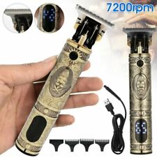 Barber Mens Cordless LCD Beard Hair Clippers Trimmer Shaver Machine Cut Tools UK