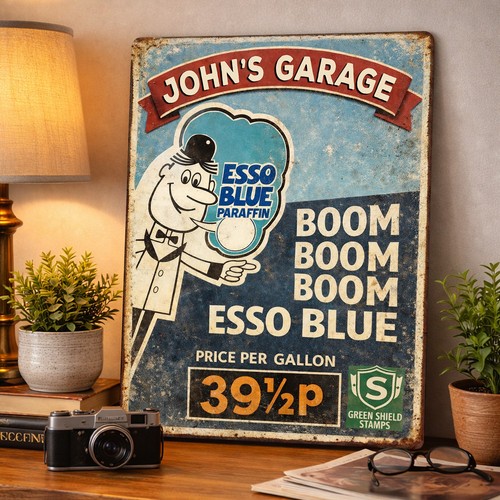Personalised esso garage metal - garage,
