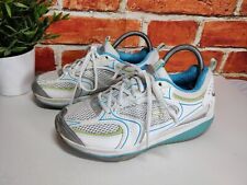 WOMENS SKECHERS SHAPE-UPS UK 4.5 EU 37.5 WHITE BLUE GREEN LACE UP TRAINERS SHOES