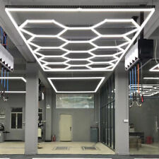 14 Hexagon LED Lighting Detailing Garage Workshop Retail Car Showroom UK