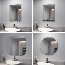 EMKE Wall Mirror Frameless 4 Types For Bathroom Vanity Bedroom Cloakroom 30-120