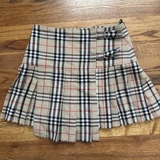 EUC Burberry Mini Kilt Skirt
