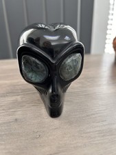 Black Obsidian Alien Head With