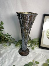 40cm Copper Sparkle Mosaic Trumpet Vase Home Table Decoration Glass Tall