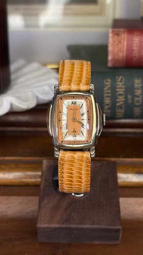 1930s salmon dial bulova art - 1930s,