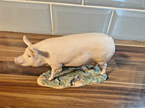 Vintage border fine arts - vintage, pig