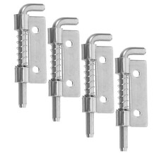  4 Pcs Door Lock Latch Stainless Steel Gate Barrel Bolt Latches Flat Pin Hinges