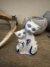 Delftblue Handpainted Cat and