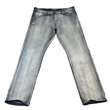 Ecko Unltd Streetwear Jean Hip Hop Tapered Blue Acid Wash Skater VINTAGE W38 L34