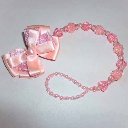 Pink glitter heart - glitter, shamballa