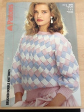 Knitting Pattern Ladies slash neck sweater, 28-42” #056