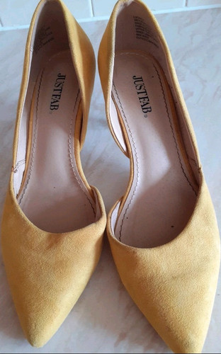 Justfab yellow faux suede - yellow,