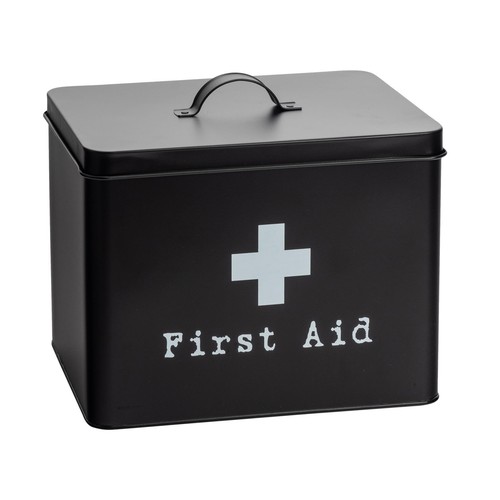 Vintage metal first aid box - vintage,