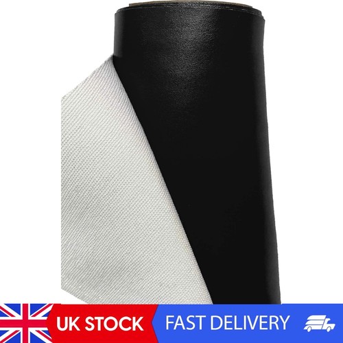 Black faux leather vinyl - black,