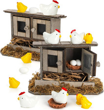 20Pcs Miniature Retro Wooden