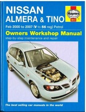NISSAN ALMERA SALOON/HATCHBACK TINO MPV 1.5 1.8 PETROL (2000-07) WORKSHOP MANUAL