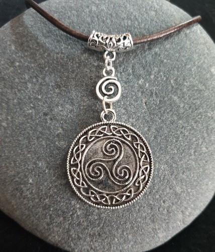 Triskelion spiral pendant with - triskelion,